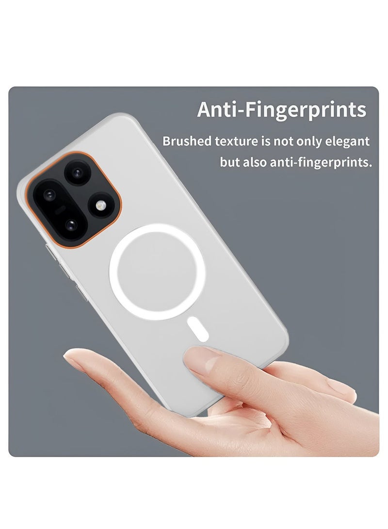 Wtech OnePlus 15 5G 2025 Hybrid Translucent Magsafe with Magnetic Charging Raised Camera Lips Elegant Look Case Cover (MCMPMN) - White - Image 4